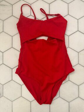 Left on Friday Peak one-piece swimsuit